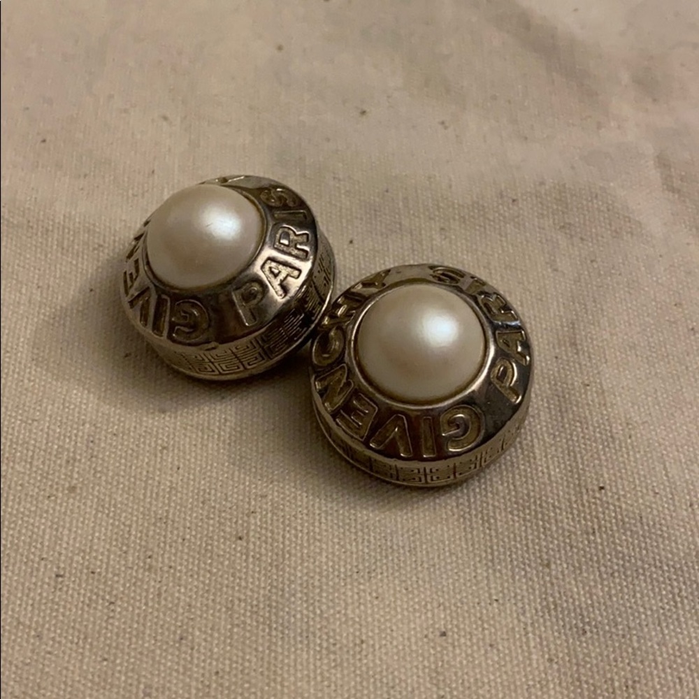 Givenchy Faux Pearl Clip On Earrings